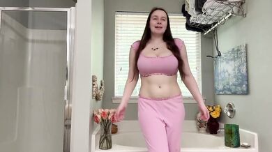 Matching Lingerie Try On Haul Destroyed By Huge Natural Tits