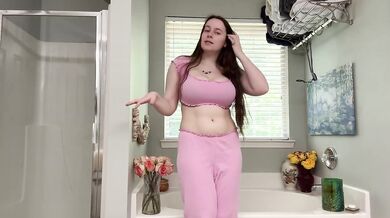 Matching Lingerie Try On Haul Destroyed By Huge Natural Tits