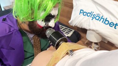 Joker Harley Quinn Cosplay Parody Destroyed Gushing Fetish Fun Sex Music