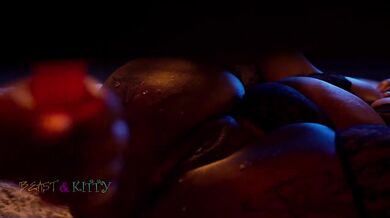 Ebony BBW Babe Gets Waxed Dripped Doggystyle While She Squirts and Squirts