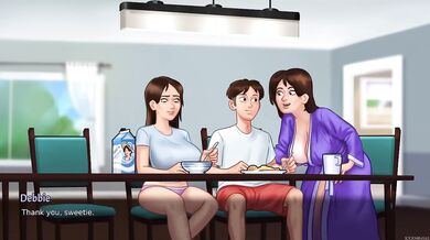 Summertime Saga 29 PC Gameplay Destroyed Gushing Rough Sex Brunette Big Tits Cartoon