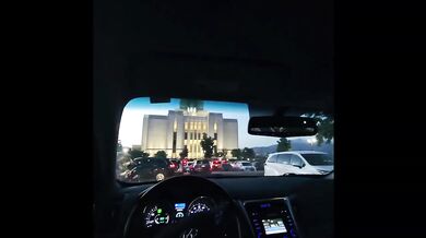 Mormon Milf Destroyed By Deepthroat Blowjob In Public Temple Road Head Big Tits Fake Taxi Pov