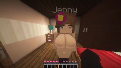 Minecraft Jenny Mod hardcore sex in the room with Jenny big tits HD