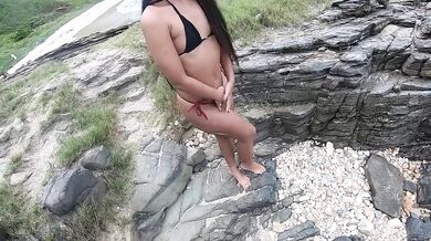 18yo Petite Latina Desperate to Pee Fully Spread Perfect Round Ass
