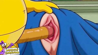Marge First Time with Homer Destroyed Gushing Steamy Simpsons Cartoon