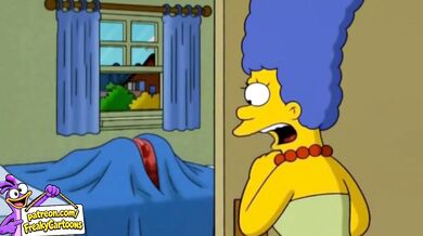 Marge First Time with Homer Destroyed Gushing Steamy Simpsons Cartoon
