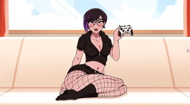 Goth Girl Destroyed My Boner With Big Ass Pussy Sex And Cumshot While Gaming