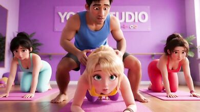 Animated Fitness Babe Instructor Destroyed Choked Gushing Anal