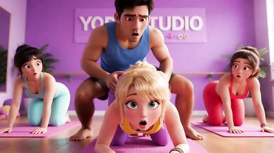Animated Fitness Babe Instructor Destroyed Choked Gushing Anal