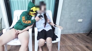 Thai Student Amateur Outdoor Creampie Blowjob
