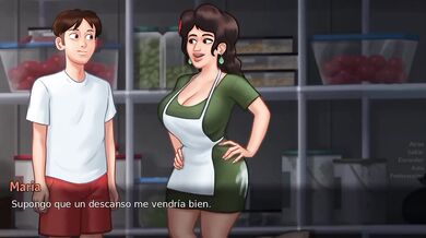 Thirsty StepMom Destroyed Gushing Cum Inside Big Tits Big Ass MILF SummerSaga Gaming Cartoon