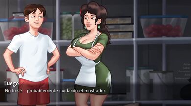 Thirsty StepMom Destroyed Gushing Cum Inside Big Tits Big Ass MILF SummerSaga Gaming Cartoon