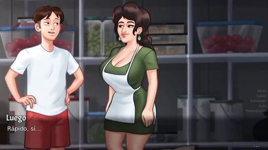 Thirsty StepMom Destroyed Gushing Cum Inside Big Tits Big Ass MILF SummerSaga Gaming Cartoon