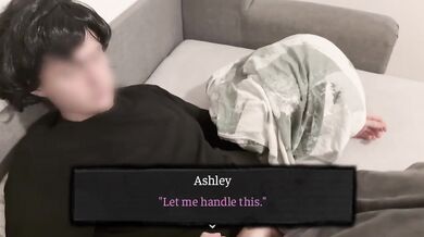 Ashley Graves Gives Andrew a Sloppy Blowjob After Catching Him