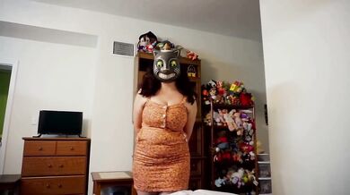 Cat Mask White Slut Destroyed By Big Black Cock Gushing BBC Happy Halloween