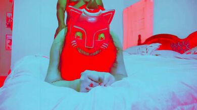 Cat Mask White Slut Destroyed By Big Black Cock Gushing BBC Happy Halloween
