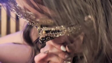 Masked Italian Wife Dragged For Sloppy POV Blowjob And Cum Cleanup