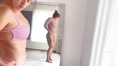 Try on Haul Pink Bikini HD Porn SFW Verified Amateurs