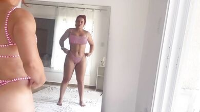 Try on Haul Pink Bikini HD Porn SFW Verified Amateurs