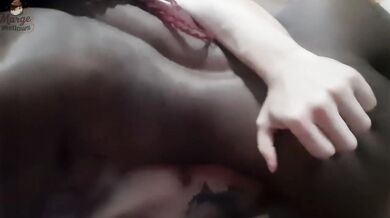 Amateur Interracial Ebony riding deep Doggystyle POV