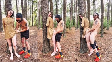 Amateur Couple Dress Fuck Outside Destroyed Gushing Creampie