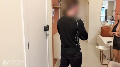 Cuckold Filmed Me Giving It To The Delivery Man And Took Cum In My Ass Brazilian Hotwife