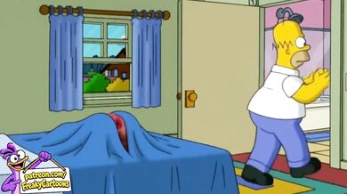 Marge wild night with Homer first time Simpsons hentai destroyed gushing