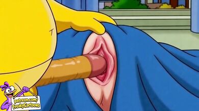 Marge wild night with Homer first time Simpsons hentai destroyed gushing