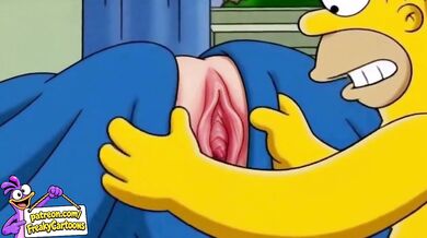 Marge wild night with Homer first time Simpsons hentai destroyed gushing
