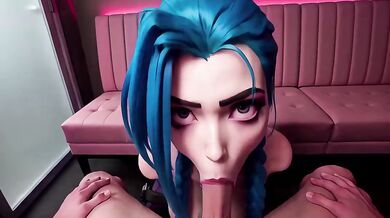 Jinx Cosplay Blowjob Destroyed Gushing Pov Animation Hentai
