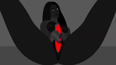 Teased Pussy Dildo Masturbation Solo Female Orgasm Cartoon Animation Eye Contact