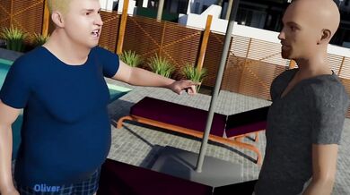 Gaming Destroyed By Big Tits Brunette And Redhead MILFs Away From Home Cap 41