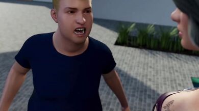 Gaming Destroyed By Big Tits Brunette And Redhead MILFs Away From Home Cap 41