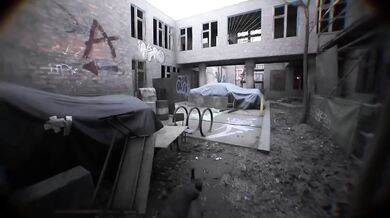 Destroyed Russian Building POV Cartoons Gushing
