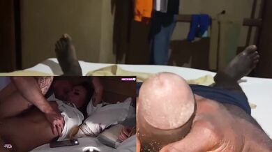 Hot MILF Quietly Met StepBro of Petite GF Anabel Busty during Dirty Talk FFM Threesome with Cum Eating and Creampie