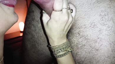 Real Couple Cuckold Hubby Shares Hot MILF Amateur Wife Blowjob Cum In Mouth