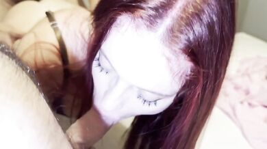 Courier girl destroyed by two dicks hard rough amateur threesome cum inside