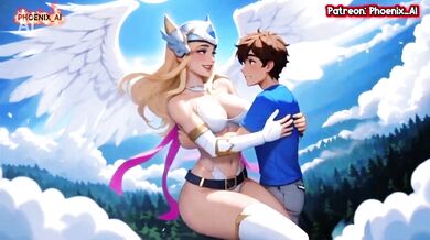 Angewomon Lesbian Scissoring And Pussy Eating With Taichi 3D POV AI Hentai