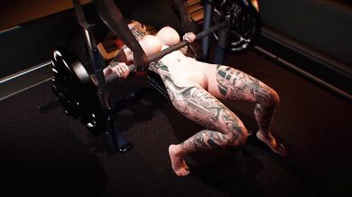 BBC Deepthroat Destroyed Tattooed Amateur Girl Cumming Gym Fucking Hard Cock