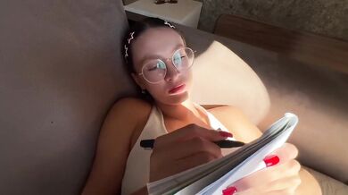 Step Daddy destroyed her cum on face while student did homework big ass cowgirl riding pov blowjob choked