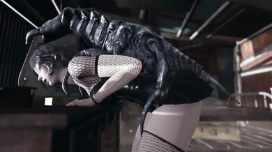 Gothic Alt Girl Destroyed By Skyrim Insect Monster in Gangbang Anal Sex Hentai Parody