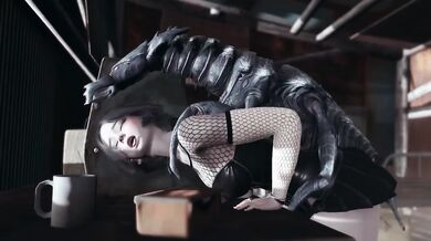 Gothic Alt Girl Destroyed By Skyrim Insect Monster in Gangbang Anal Sex Hentai Parody