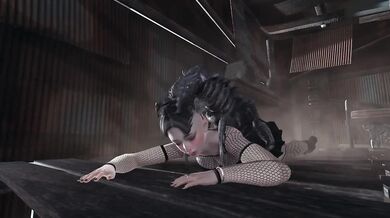Gothic Alt Girl Destroyed By Skyrim Insect Monster in Gangbang Anal Sex Hentai Parody