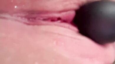 Huge Squirt From Big Tits Blonde With Thick Black Dildo