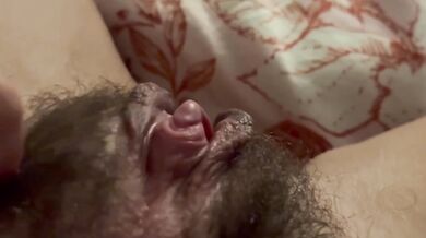 Hairy Pussy Solo Clit Play Destroyed By Big Clit Rabbit Dildo Gushing Choked