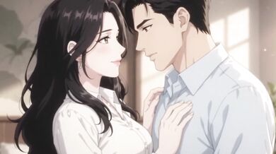 Cheating Wife Devours Boss In Office While Husband Watches