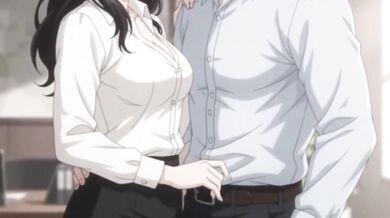 Cheating Wife Devours Boss In Office While Husband Watches