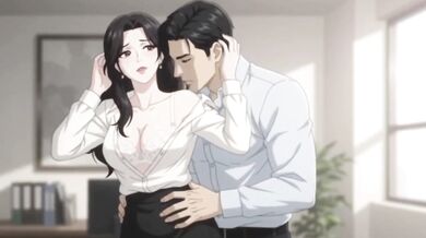 Cheating Wife Devours Boss In Office While Husband Watches