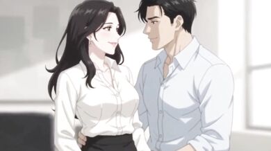 Cheating Wife Devours Boss In Office While Husband Watches
