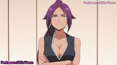 Yoruichi Shihōin Destroyed Gushing Choked Blowjob By eextoon
